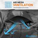 BlueStars 24x24x30 Central Air Conditioner Cover for Outside Units - Waterproof Heavy Duty AC Cover for Outdoor Winter - Premium Black Edition