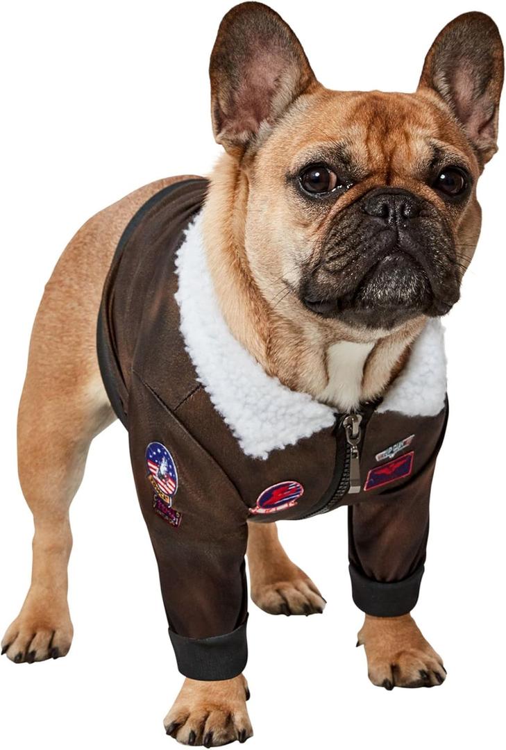 Top Gun: Maverick Pet Costume for For Dogs or Cats by Rubies, Small (Brown)