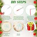 Mindsoft 6 Pcs Christmas Punch Needle Kits for Adults Beginners Punch Needle Coaster Xmas Embroidery Kit with 6 Patterns Yarn Tools Felt Embroidery Hoop Instruction for DIY Christmas Craft Night Ideas