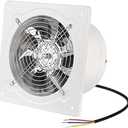 Nalle 8 inch Exhaust Fan Through Wall Extractor Exhaust Ventilation Fan 110V Exhaust Smoke Fan Ventilation for Kitchen, Bathroom,laundry room,Toilets, Garage, Shopping Mall and Office (500 CFM/White)