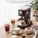 20 Bar Espresso Machine, Compact Coffee Maker with Milk Frother, Espresso Maker with 50oz Removable Water Tank for Home & Office, Coffee Machine for Cappuccino & Latte