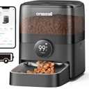 oneisall Automatic Cat Feeder, WiFi Rechargeable 100-Day Battery Operated Pet Feeder, 12 Cups/3L Dry Food Dispenser for Large Kibble, Smart App Control (Black)