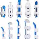 BBTO 10 Pieces Finger Splint Metal Finger Support Knuckle Stabilizer with Soft Foam Interior and Protective Vent, 3 Sizes(Blue,10 Pieces)