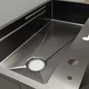 Kitchen Sink Double Waterfall Sink With LED Display With Cup Washer, Soap Dispenser, Waterfall Mixer, Worktop Controller, Etc. Workstation Kitchen Sink (Gun Grey, 35.4 * 19.7 * 8.7 IN)