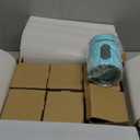 6 Pack Kitchen Canisters Set 20 oz Airtight Stainless Steel Canister Food Storage Container with Window Glass, Coffee Sugar Candy Jars Tea Organizer for Flour Cookies Spices Grains Kitchen(Turquoise)