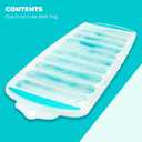 2 x Jacent Resusable Silicone and Plastic Water Bottle Ice Cube Stick Tray, Easy Push & Pop Ice Cubes for Water Sports Bottle: 1 (ONE) Pack Water Bottle Ice Cube Stick Tray