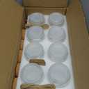 10 Pack 7 oz Glass Yogurt Jars with Cork Lids and PE Lids, Glass Pudding Jars Candles Jars, Small Containers for Wedding Favors, Milk, Jam, Honey, Cake, Spices and DIY Gift