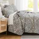 Southshore Fine Living, Inc. Ashanti Collection Oversized King Quilt Bedding Set, Soft Fabric, Lightweight Bedspread 3-Piece, Two Matching Shams (108 in Wide x 98 in Long), King/California Size, Grey