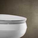 KOHLER 57777-WCF-0 Cymbal ReadyLatch Quiet-Close Soft Close Toilet Seat Elongated, Flexible CoreFlex Material, Wider Toilet Seat Surface, Home Essentials, White