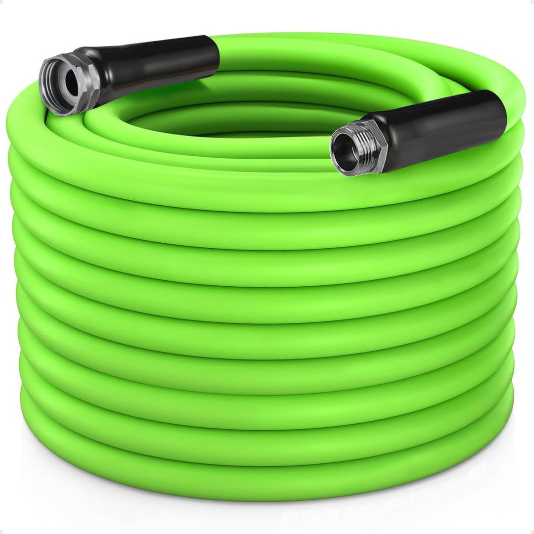 Heavy Duty Garden Hose 5/8 Inch x 150ft - Kink Resistant Lightweight Hybrid Hose, Leak Proof Rustproof Water Hose for Outdoor Watering