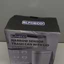 ELPHECO Bathroom Trash Can with Lid 2 Gallon Small Sensor Garbage Can, Slim Smart Trash Bin, Waterproof Automatic Wastebasket, Narrow Plastic Garbage Bin for Bathroom, Kitchen, Office, Black White