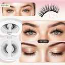 LASHVIEW Upgrade Magnetic Eyelashes with Applicator,Reusable Soft Magnetic Eyelashes Natural Look, No Glue Needed,Easy to Wear and Remove,RC24PDark Brown