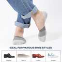 3 x COOLMATE GLOBAL 6 Pack No Show Men Socks, Low Cut Ankle Sock Moisture Wicking (Black, S)
