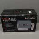 Mueller UltraToast Full Stainless Steel Toaster 4 Slice, Long Extra-Wide Slots for Bagels and Waffles, 6 Browning Levels, LED Display, Cancel/Defrost/Reheat Functions & Removable Tray, Kitchen Gadgets