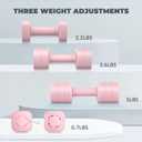 Ragebby Adjustable Dumbbell Set of 2, 2.2-10LB Adjustable Weight Set, Anti-slip Handle, 3 in 1 Free Weights Dumbbells Set for women at home, 2.2lb, 3.6lb, 5lb, for Home, Office, Gym Exercise Training