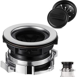 Garbage Disposal Sink Flange Kit with Garbage Disposal Stopper and Splash Guard, Garbage Disposal, Compatible with Waste King EZ Mount, Whirlaway and GE Models Garbage Disposal