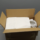 RACETOP White Paper Bags with Handles Bulk,8"x4.5"x10.8" 50Pcs,Kraft Paper Bags Party Favor Bags Shopping Bags Kraft Bags White Paper Gift Bags with Handles Bulk (1 Count (Pack of 100)