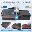 FASTSNAIL [Charge Inside Carrying Case for Nintendo Switch 2 2025 / Switch 1/ Switch OLED, PP Hard Shell Travel Case for Switch 2 Accessories, 9 Game Card Slots, for Sega Master System Games