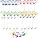 20 Pcs Dragonfly Clips for Bugs Repellent, 3D Artificial Dragonfly Hat Clips Garden Decor, Garden Bird and Fly Scare Devices for Indoor Outdoor