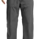 Mens Track Pants Quick Dry Lightweight Joggers Athletic Running Pants Zipper Pockets (Gray, S)