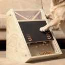 Dog Scratch Pad for Nails: Quiet Dog Scratch Board with Treats, Easy Change Dog Nail Board with 2Pcs Removable Stand, Interactive Paw Nail Scratcher & Slow Feeder Toy