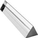 Amlong Crystal 6 inch Optical Glass Triangular Prism for Teaching Light Spectrum Physics and Photo Photography Prism, 150mm