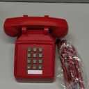 Sangyn Vintage Corded Phones for Landline Old Telephone with Mechanical Ringer Receiver Volume Adjustable Retro Analog Desk Phone for Home House School, Red