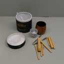 GENUINED Enlarged Charred Wooden Whiskey Glasses, Bourbon Gifts for Men, Anniversary Birthday Gifts, Old Fashioned Smoked Bourbon Drinking Glass(1 Pack)