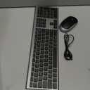 Wireless Keyboard and Mouse, Vssoplor Rechargeable Quiet Full-Size Keyboard and Mouse Combo Set Ultra Slim Design for Laptop, PC, Notebook, Desktop-Dark Gray