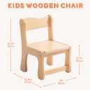 ROBOTIME Kids Wooden Chairs, 2-PCS Toddler Chairs for Table for Playroom, Children's Wooden Playroom Furniture, Kids Furniture for Eating, Reading, Playing, Small