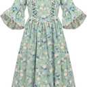 GRACEART Colonial Girls Dress Pioneer Costume Prairie Pilgrim Dress Kids, Size 8