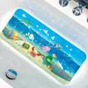 BOPPIE Non-Slip Bath Mat Shower Mats for Tub Kids,Anti-Slip-Resistant Bathtub Tub Mats Bathroom Mat XL Large Bath Mat 35X15 Inches (Ship)