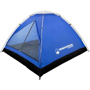2-Person Tent  Water-Resistant Dome Tent with Removable Rain Fly and Carry Bag for Camping, Backpacking, Hiking, and Festivals by Wakeman (Blue)