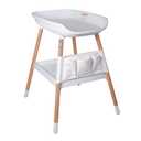 Beberoad Love Baby Changing Table Adjustable Height Nursery Changing Station with Soft Pad, Organizer & Large Storage Shelves Diper Table for Newborns & Infants (White)