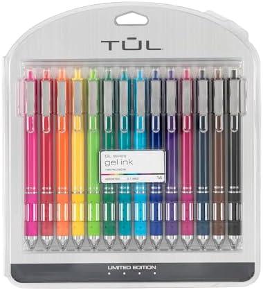 TUL® GL Series Retractable Gel Pens, Medium Point, 0.7 mm, Assorted Barrel Colors, Assorted Candy Ink Colors, Pack of 14 Pens