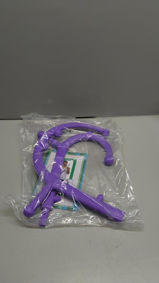 Shrdaepe Massage Trigger Point Cane, Muscle Release Tool Self Massage Hook Cane, Handheld Back, Neck, Shoulder, Leg and Feet Massager Rod, Body Deep Tissue Gifts for Men & Women, Purple