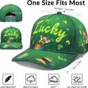St Patrick's Day Shamrock Baseball Cap - Lucky Four Leaf Clover Irish Accessories for Men & Women (Green)