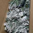 5 ft. Pre-Lit Hinged Artificial Christmas Tree Snow Flocked with 9 Modes Remote Control Lights