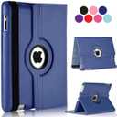 [Rotating] Case for iPad Pro 9.7 inch (2016), 360 Degree Stand [Auto Sleep/Wake] Folio Leather Smart Cover (Navy)