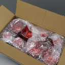 Ciaell 200PCS Red Plastic Cups - 9 Oz Gold Plastic Cups - Heavy Duty Gold Rimmed Disposable Cup - Disposable Glasses with Gold Rim for Party & Wedding