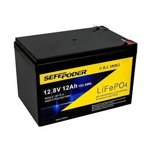 SEFEPODER 1 Pack 12V 15Ah LiFePO4 Deep Cycle Battery, 2000+ Cycles Rechargeable Battery for Scooter, Lighting, Power Wheels, Fish Finder and More with Built-in 16A BMS