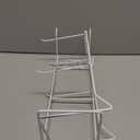 Coume 2 Pcs Jewelry Necklace Display Stand Metal Retail Counter Display Stand for Necklace Bracelets, Earrings, Ring, Keys, Watches (White)