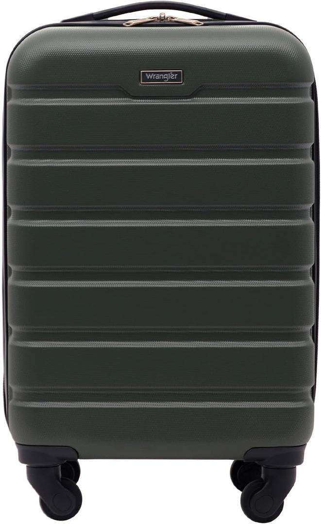Wrangler 22" Hardside Spinner Carry-On Luggage, Deep Depth