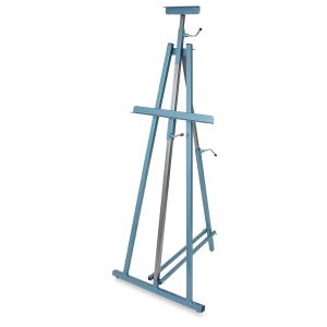 Leinuosen 1 Pcs Metal Easel Stand 16.5" H x 8.7" W x 4.3" D Table Top Easel Stand for Display Tripod Art Picture Mirror Modern Plate Holder for Display Book Photo Wedding Sign (Blue)