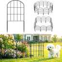 20.58ft (L) x 24in (H) Decorative Garden Fence Panels - Animal Barrier Fence No Dig Fencing Rustproof Metal Wire Edging Panel Border Apply to Dog Fencing for Yard Outdoor Decor Flower Beds
