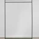 STEEL CLOTHING RACK - W110,With its minimalist, picture-frame-like design, this matte-textured steel rack fits seamlessly into any space (Black) FNT-FHGR-1100-BK