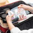 Xuniea 50 Pcs Mini Clear Makeup Bag Small Clear Zipper Pouch Travel Plastic Cosmetic Organizer Waterproof for Toiletries Swimsuit Bikini Bathing Suit(8.6'',Transparent)