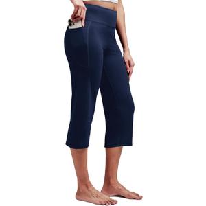 Alaroo Capri Pants for Women High Waisted Yoga Pants with Pockets - Cropped Workout Leggings for Athletic, Casual Summer