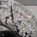 Hanging Solar Lantern Outdoor Chandelier Christmas Gifts for Women Waterproof Modern Crystal Acrylic Pendant Light with Warm White LED S Hook Garden Decor Light for Gazebo, Patio, Yard, Party, Wedding