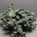 4 Pcs Candle Rings Artificial Eucalyptus Leaves Wreaths 10 Inch Candle Rings Wreaths Small Boho Wreath Pillar Candle Holder for Wedding Home Door Tabletop Decoration (Elegant Eucalyptus Leaf)